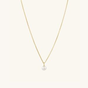 Mejuri mini pearl necklace (vermail)